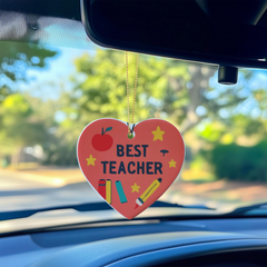 Best Teacher ornament heart